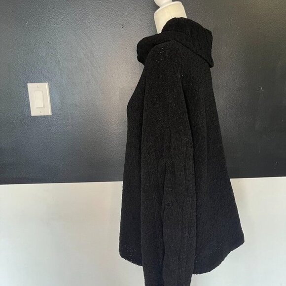 Seven7 Black Chunky Knit Cowl Neck Sweater XL - Picture 5 of 15